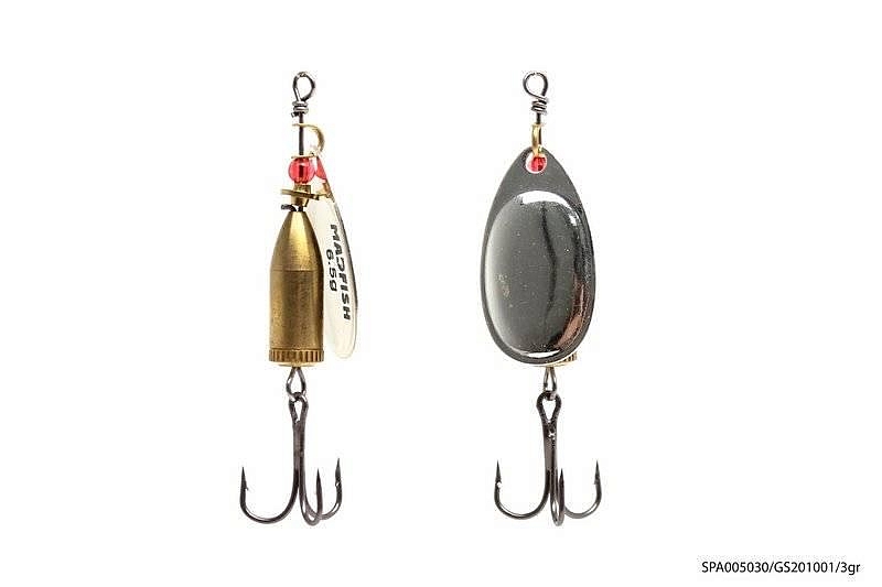 Блесна вращающаяся MADFISH Taimen 3г, цвет GS201001. Фото №1