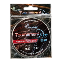 Леска ALLVEGA "Tournament pro" 0.22мм (50м) (6,47кг)  (прозрачная) (TPRO5022)