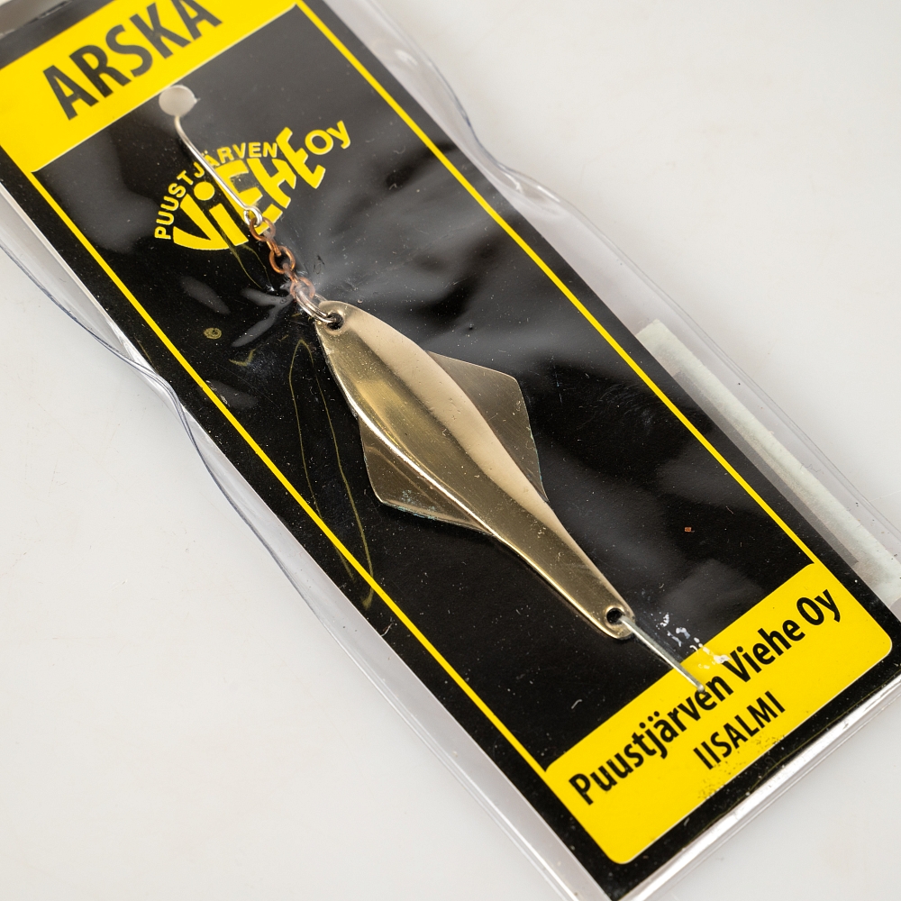 Блесна Puustjarven Arska 55мм, 10гр, цвет (Hop/Hop) цепочка-крючок. Фото №3