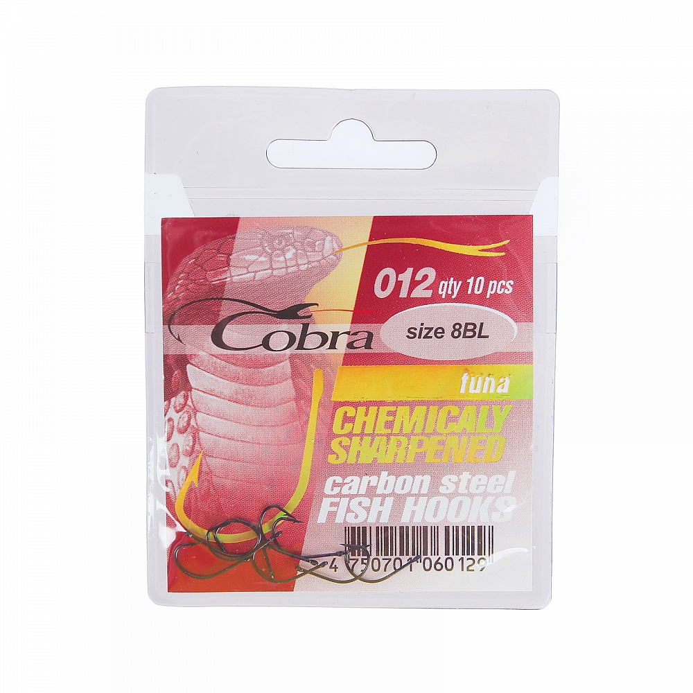 Крючки Cobra FUNA серия 012BL размер 006 10шт.. Фото №1