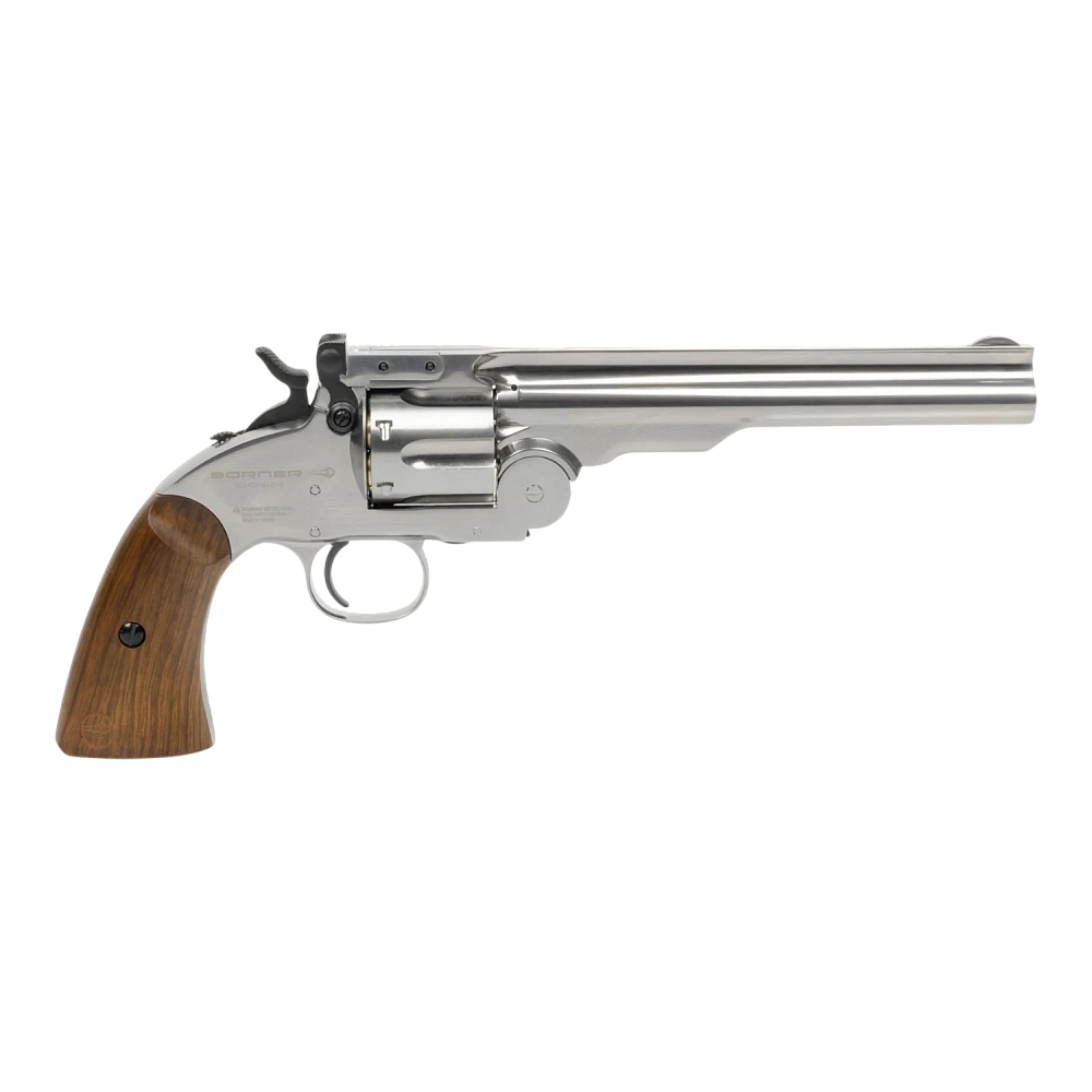 Револьвер пневматический Borner Schofield silver калибр 4.5 мм, 3Дж. Фото №1 Револьвер пневматический Borner Schofield silver калибр 4.5 мм, 3Дж. Фото №1