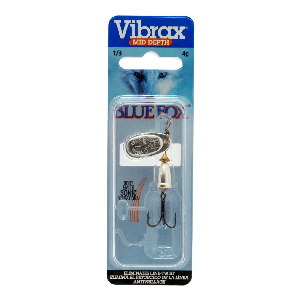 Блесна вращающаяся Blue Fox Vibrax Original №1, 4гр, цвет (S) серебро. Фото №1