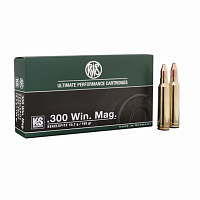 Патрон нарезной RWS калибр 300 WIN Mag KS 10,7 гр. (в пачке 20 шт.)