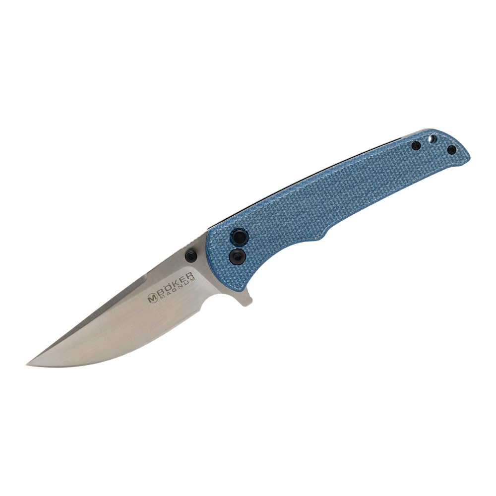 Нож складной Boker Magnum Bluejay сталь 440A, рукоять Blue Micarta. Фото №1