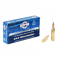 Патрон нарезной PARTIZAN PPU калибр 243 WIN SP 5,8 гр. (в пачке 20 шт.)