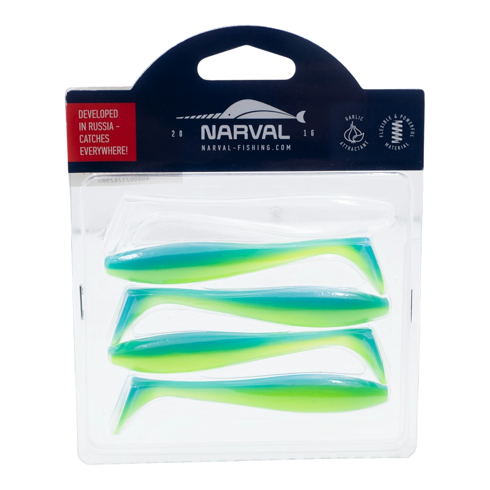 Мягкие приманки Narval Choppy Tail 10cm #016-Blue Mint (5шт/уп). Фото №1