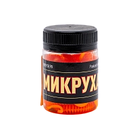 Резина съедобная МИКРУХА серия Червь 63 мм, цв. Оранжевый+красный, краб, (20мл)
