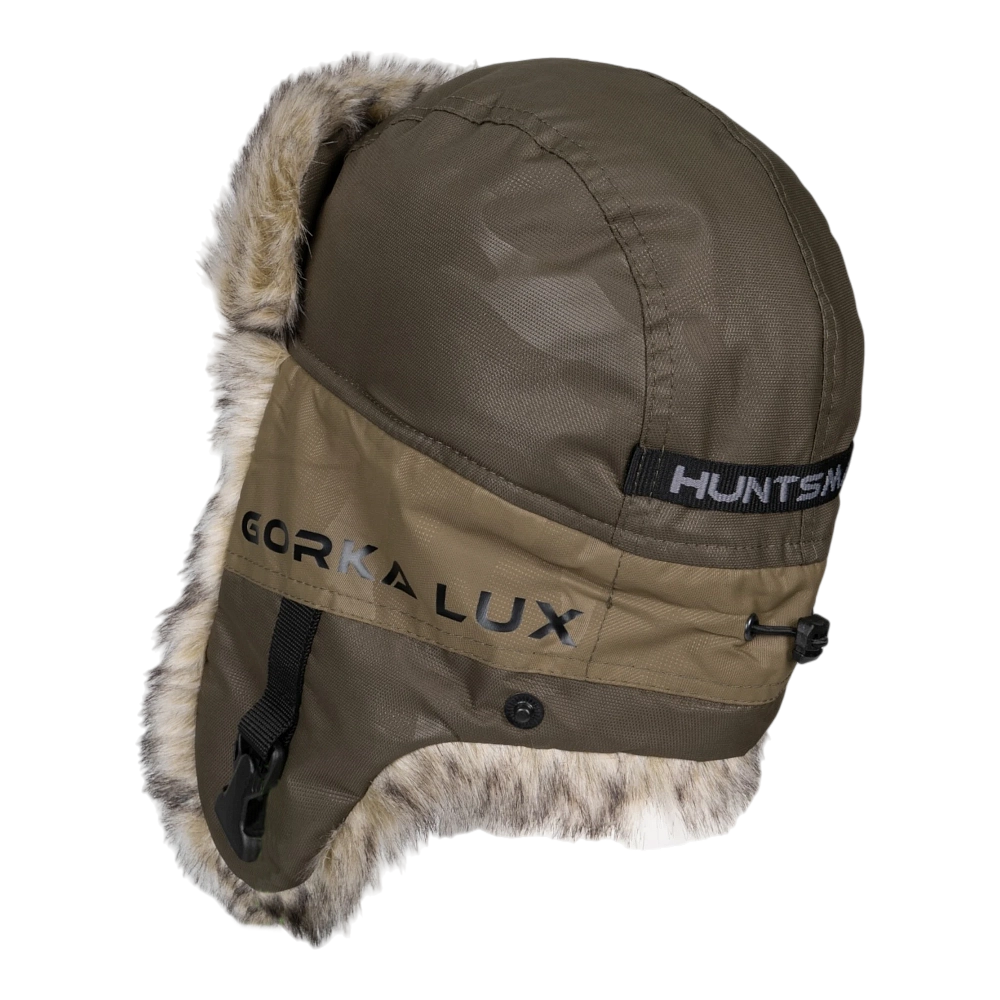 Шапка ушанка зимняя Горка-Люкс ткань Breathable Camo цвет Хаки р. 58-60. Фото №1