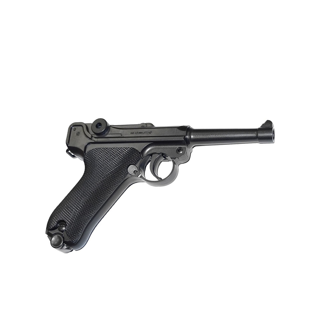 Пистолет пневматический Umarex Р.08, калибр 4,5 мм (метал, черный, blowback, ВВ). Фото №2 Пистолет пневматический Umarex Р.08, калибр 4,5 мм (метал, черный, blowback, ВВ). Фото №2