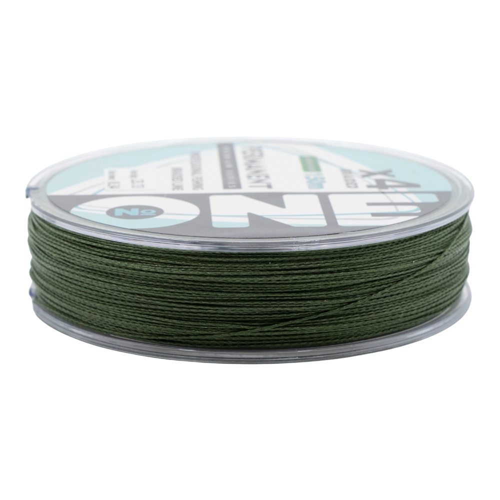 Плетеная леска №ONE PERMANENT Х4-150 (green) d0.34. Фото №3