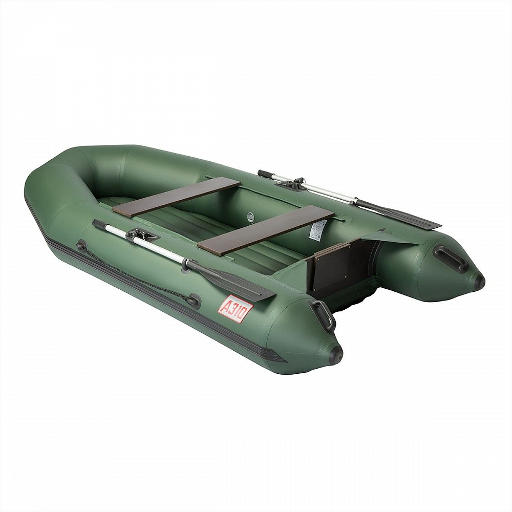 Лодка надувная ПВХ Капитан А310 (надувное дно) зеленая . Фото №1