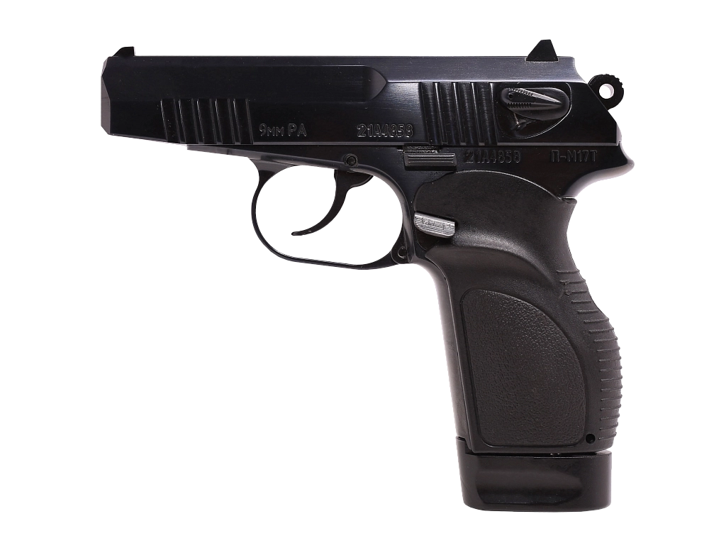 Пистолет ООП П-М17Т, 9 мм Р.А.(полированный, рукоятка Дозор, удлинитель, новый дизайн). Фото №3