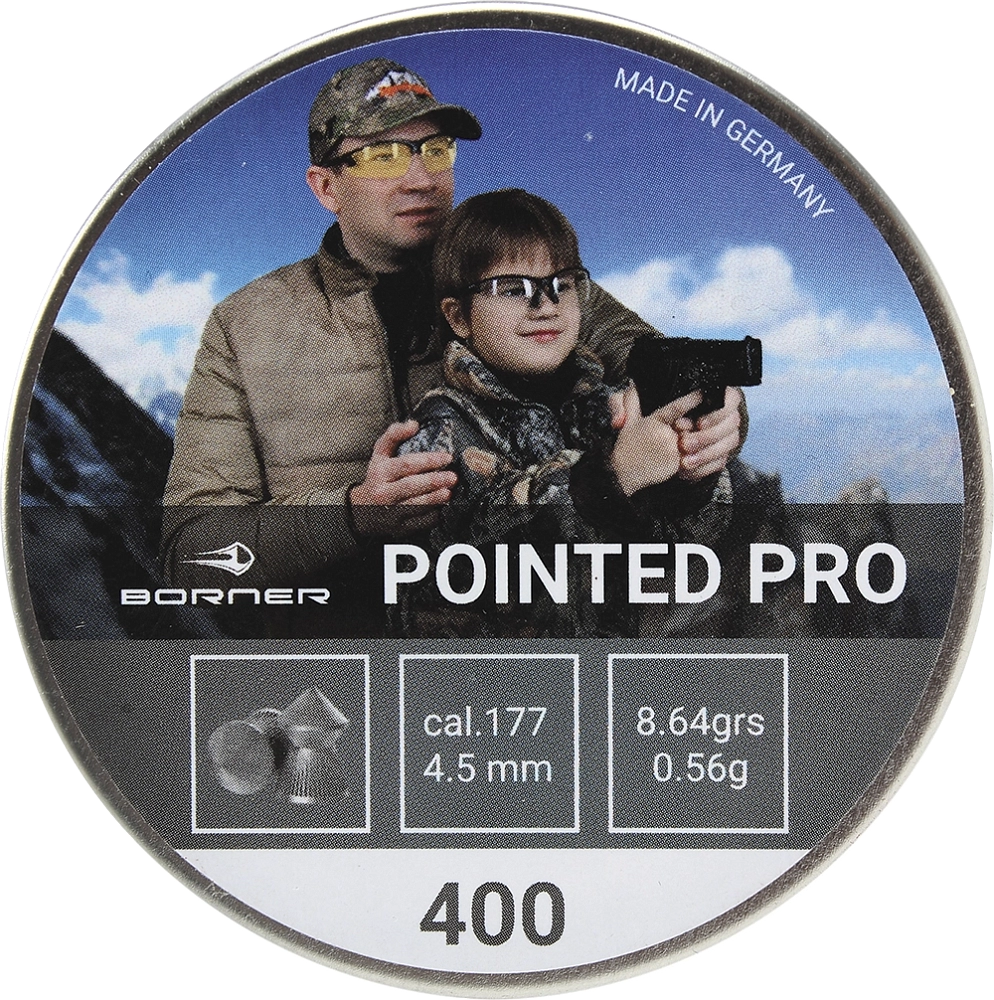 Пуля пневматическая Borner "Pointed Pro", 4,5 (400 шт.) 0,56гр.. Фото №1 Пуля пневматическая Borner "Pointed Pro", 4,5 (400 шт.) 0,56гр.. Фото №1