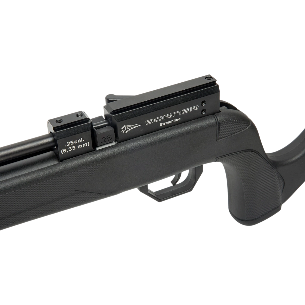 Винтовка пневматическая Borner PCP Streamline Regulator cal. 6,35 мм, 3Дж. (2 маг, черный пластик). Фото №4
