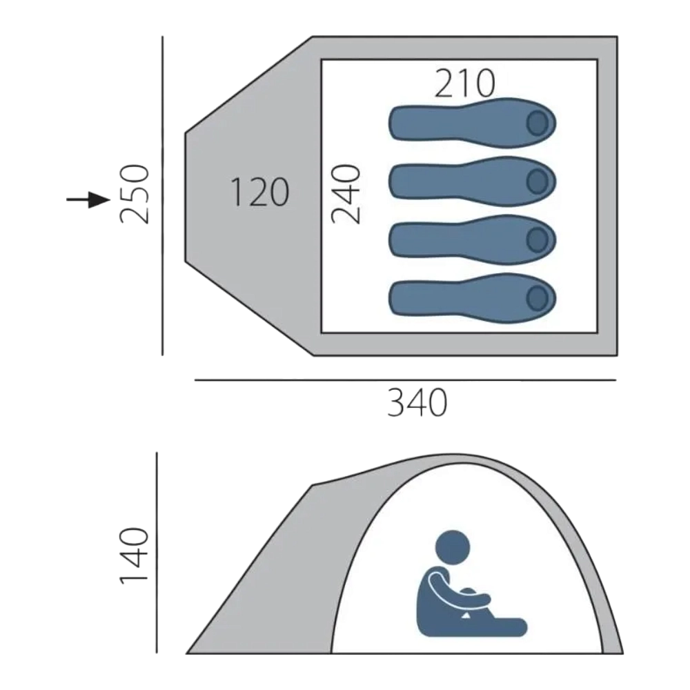 Палатка BTrace Vega Arten (Синий). Фото №2