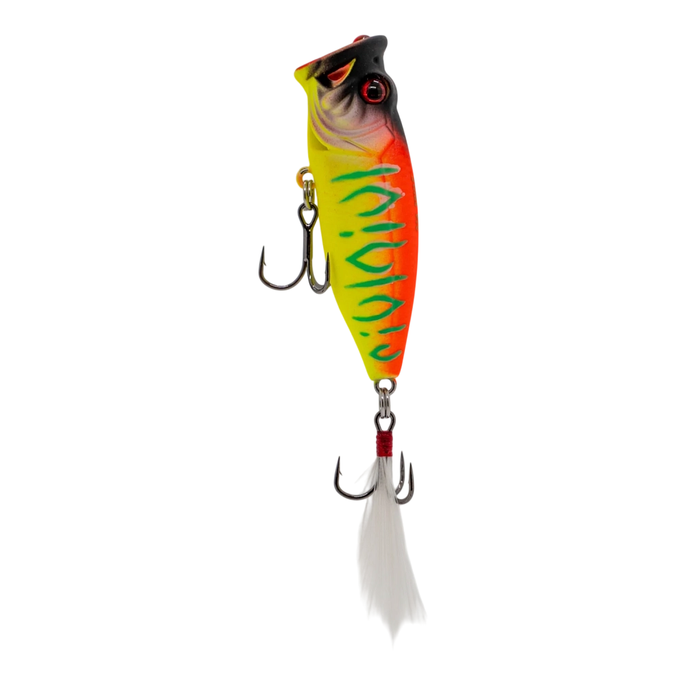 Воблер Strike Pro Pike Pop Mini 45, 45мм, 4гр, цвет: A242S Sunrise Mat Tiger, (SH-002B#A242S). Фото №3 Воблер Strike Pro Pike Pop Mini 45, 45мм, 4гр, цвет: A242S Sunrise Mat Tiger, (SH-002B#A242S). Фото №3