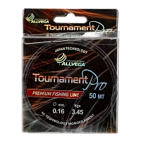 Леска ALLVEGA "Tournament pro" 0.16мм (50м) (3,45кг) (прозрачная) (TPRO5016)