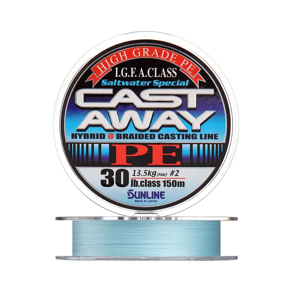 Шнур CAST AWAY PE 150mHG 30LB#2/13,5kg. Фото №2 Шнур CAST AWAY PE 150mHG 30LB#2/13,5kg. Фото №2