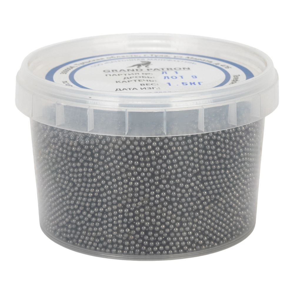 Дробь охотничья №9 ШОМ (банка 1,5кг) ПМ. Фото №2