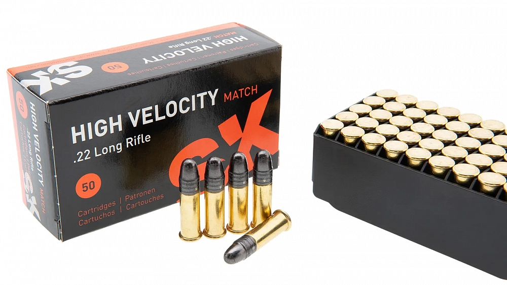 Патрон нарезной LAPUA калибр 22 LR High Velocity MATCH SK 2,59 гр. 40 grn. (в пачке 50 шт.). Фото №1