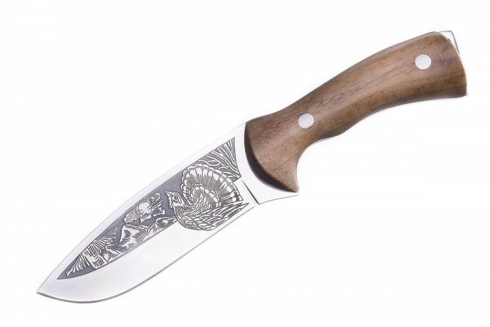 Нож Кизляр "Глухарь" (дерево, орех) худ.оформ.. Фото №1