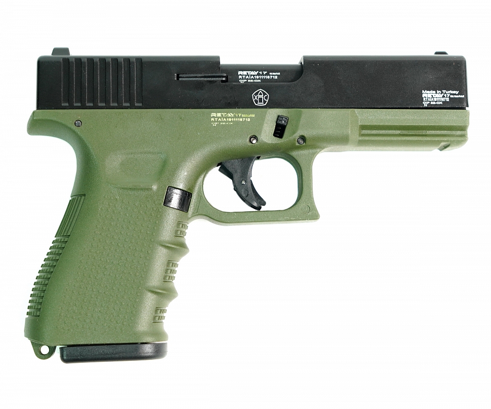 Пистолет охолощенный RETAY 17, (Glock 17), Green, калибр 9mm. P.A.K. Фото №3 Пистолет охолощенный RETAY 17, (Glock 17), Green, калибр 9mm. P.A.K. Фото №3