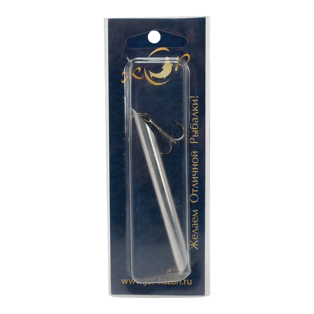 Блесна ЖОР Пилькер трубка шумелка 85мм, 15гр, d8 (алюминий). Фото №1