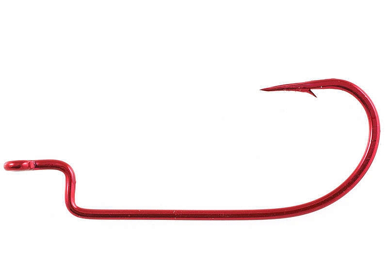 Крючок OWNER офсетный Worm Widegap №4/0Red. Фото №1