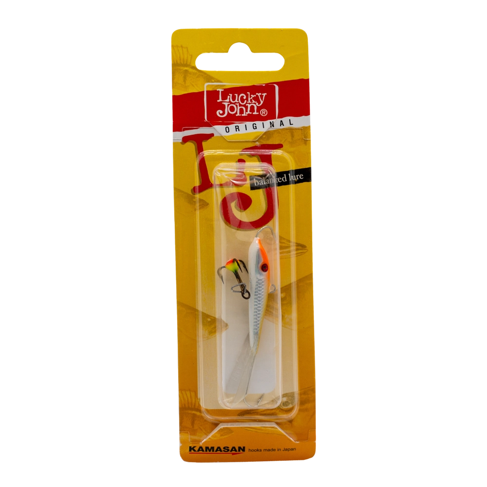 Балансир Lucky John FIN 60мм, 11гр, цвет (02H) с тройником. Фото №1