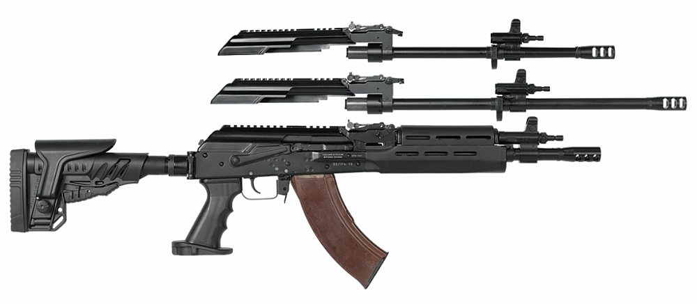 Карабин ВПО-302 калибр 7,62х39, с дополнительными стволами 366ТКМ и 6,5 Grendel. Фото №2