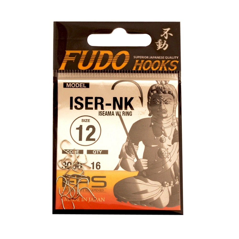 Крючок FUDO ISEAMA W/RING №12 Type 3000 Oty 16. Фото №1
