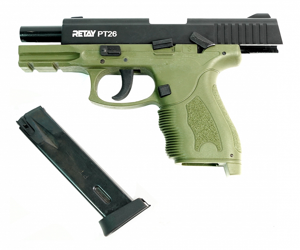 Пистолет охолощенный RETAY PT26, Green, калибр 9mm. P.A.K. Фото №6