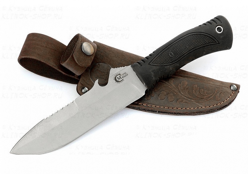 Нож "Шторм" 65х13 (рукоять Elastron) ИП Семина. Фото №2