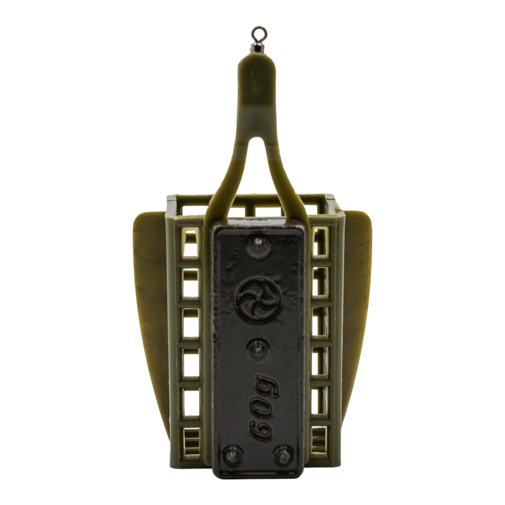 Кормушка фидерная Dunaev пласт. Vegas CUBE квадр сетч с дном, крыльями, вертл 60гр. Фото №2