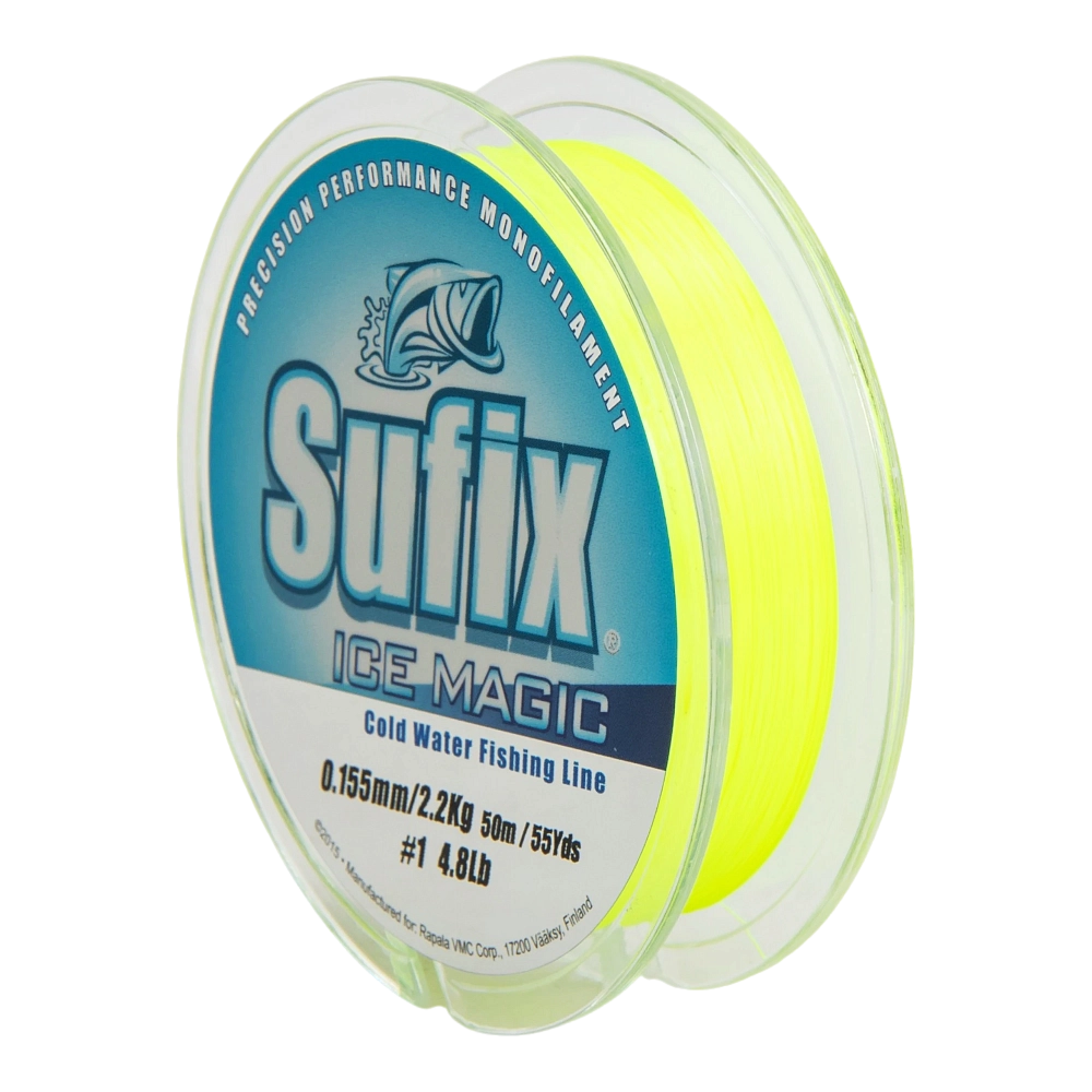 Леска зимняя SUFIX Ice Magic 50 м желтая 0,155 мм 2,2 кг. Фото №3 Леска зимняя SUFIX Ice Magic 50 м желтая 0,155 мм 2,2 кг. Фото №3