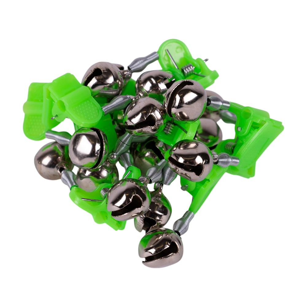 Бубенчик Tirana двойной с пластиковой прищепкой уп.10шт. Фото №1