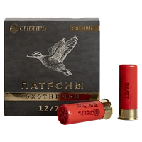 Патрон СИБИРЬ PREMIUM 12/70 охотничий дробовой 32г №00 (пачка 25 шт) (в коробке 250шт)