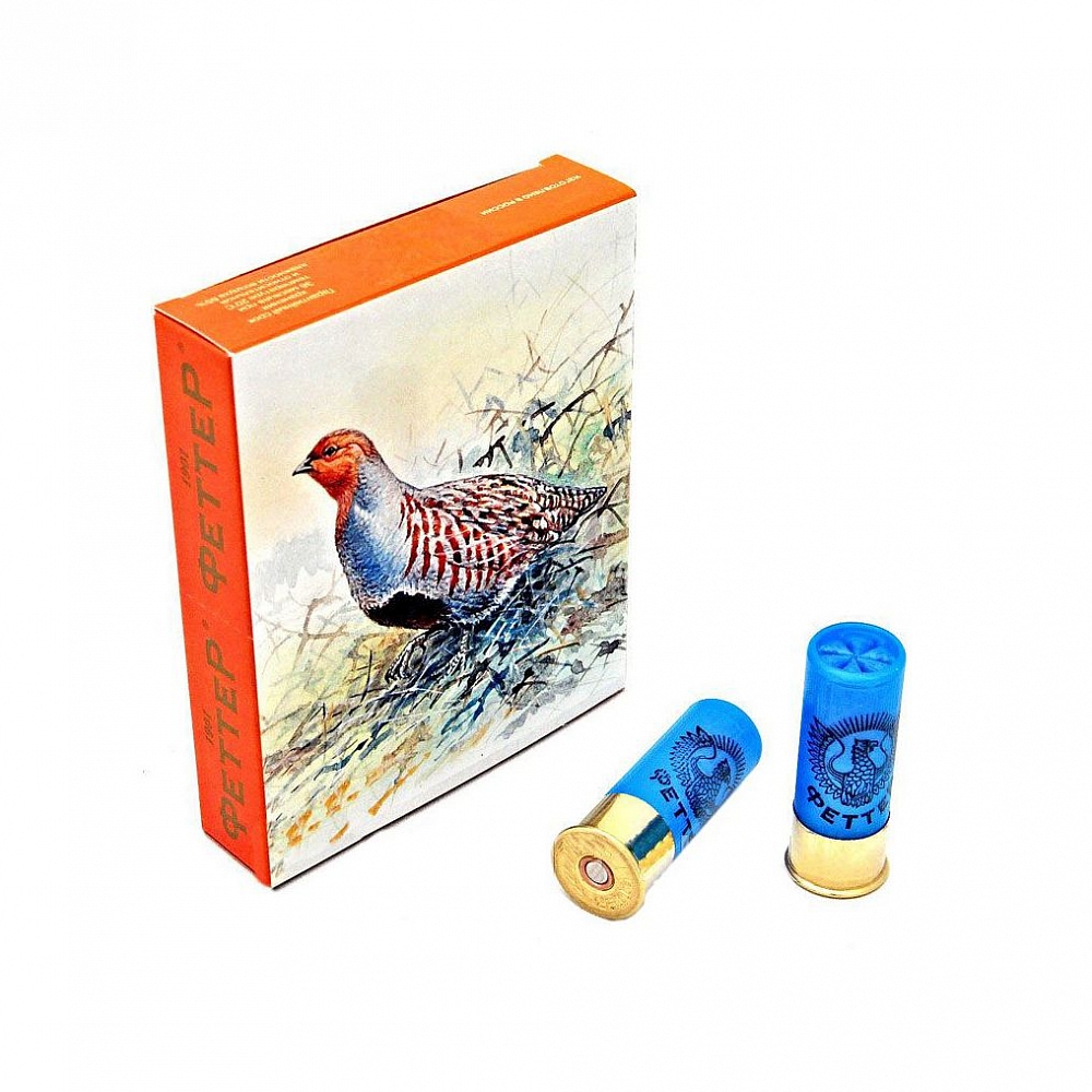 Патрон ФЕТТЕР ТЕМАТИЧЕСКИЙ (Куропатка) 12/70 дробь №7 30гр. (в коробке 10 шт). Фото №2