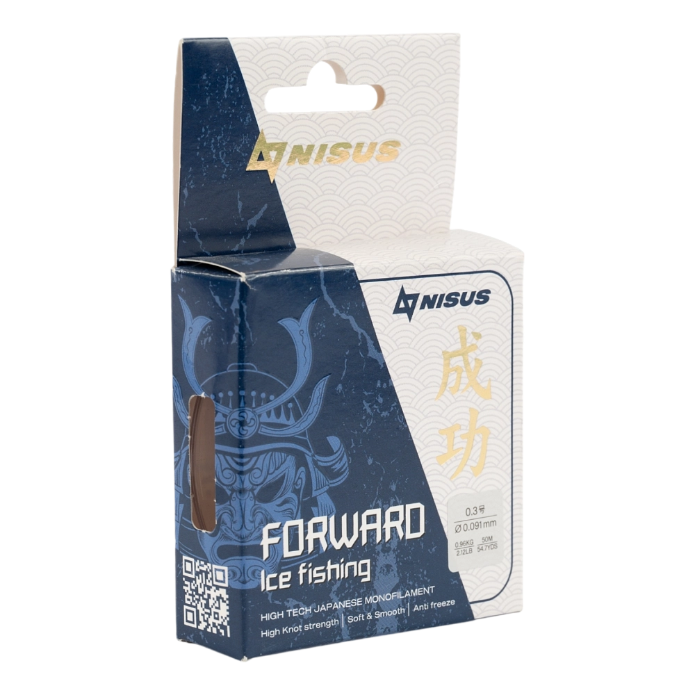 Леска Nisus FORWARD ICE FISHING 0,091mm/50m Nylon Transparent (N-FIF-0.091-50). Фото №1