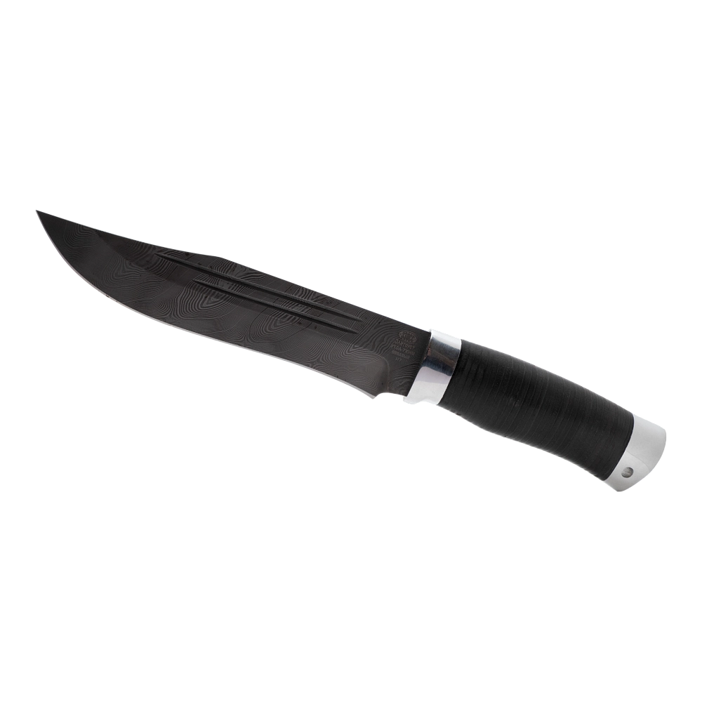 Нож ЗЗОСС, Н7, клинок ст. У10А-7ХНМ, рукоять дюраль, кожа. Фото №1