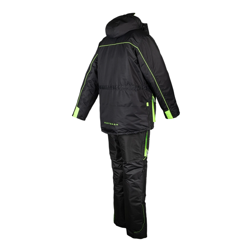 Костюм зимний Huntsman Elbrus ткань Hit Membrane цвет Черный/Лайм р. 52-54/182-188. Фото №3
