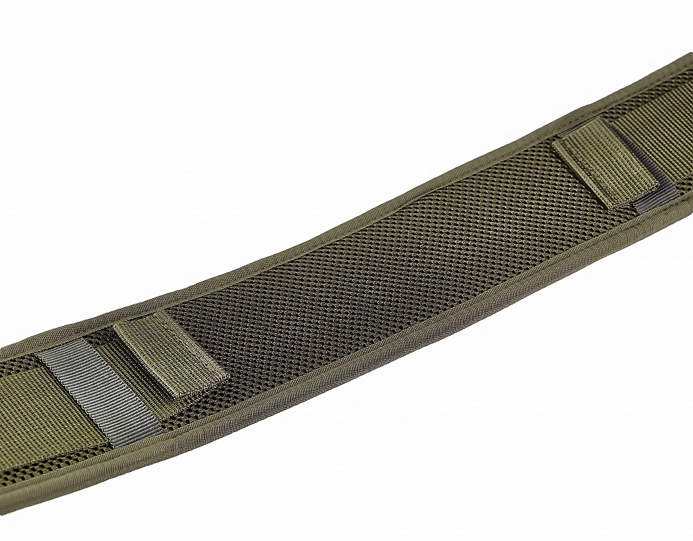 Патронташ открытый на 20 патронов c 1 навесным подсумком (12-16 кбр) "Лайт" / Олива /. Фото №3