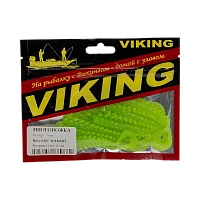 Резина съедобная виброхвост VIKING серия Многоножка 75 мм, кислотный бл (8 шт.)