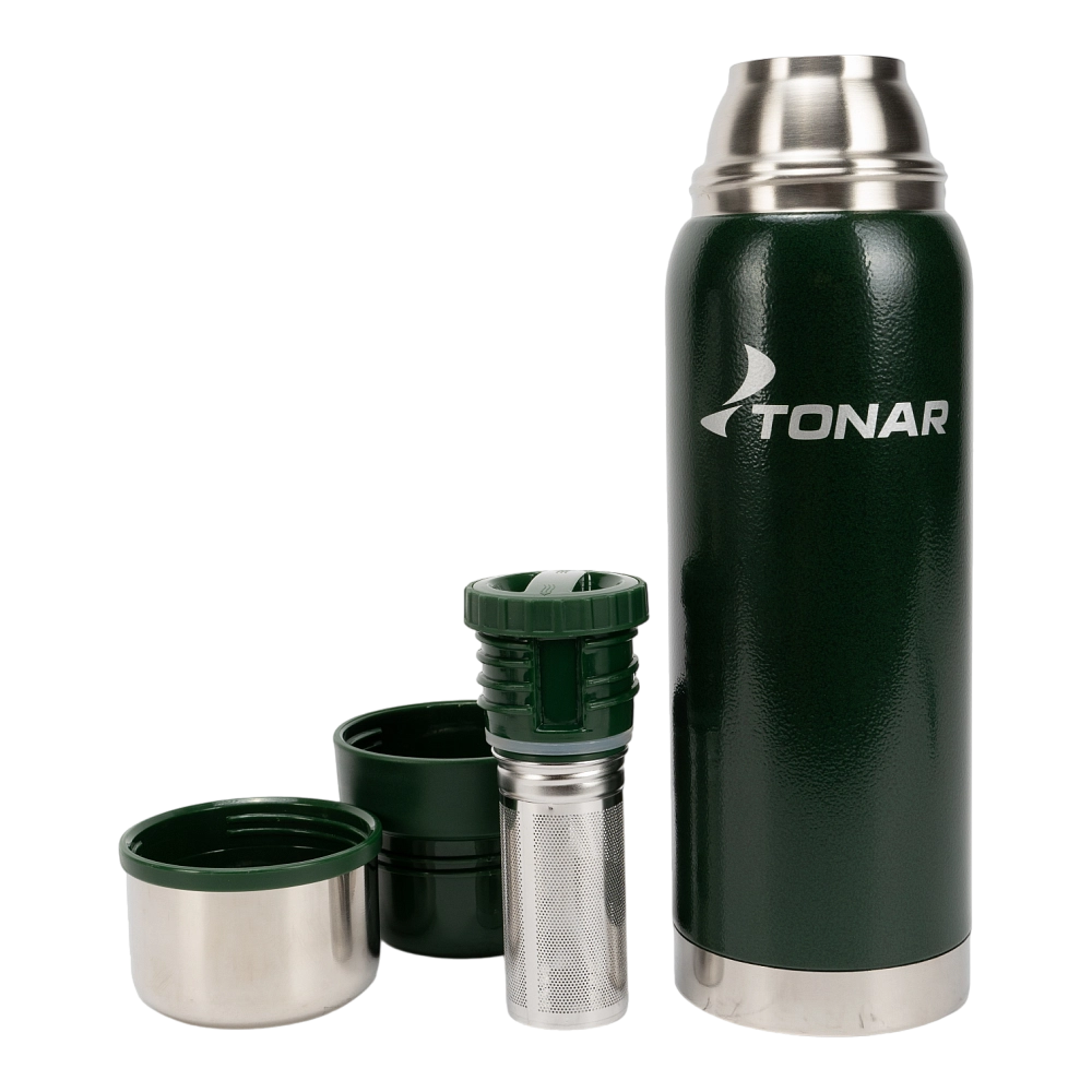 Термос (HS.TM-056-G) 750ML с ситечком зеленый (2 крышки-кружки) TONAR, шт. Фото №3 Термос (HS.TM-056-G) 750ML с ситечком зеленый (2 крышки-кружки) TONAR, шт. Фото №3