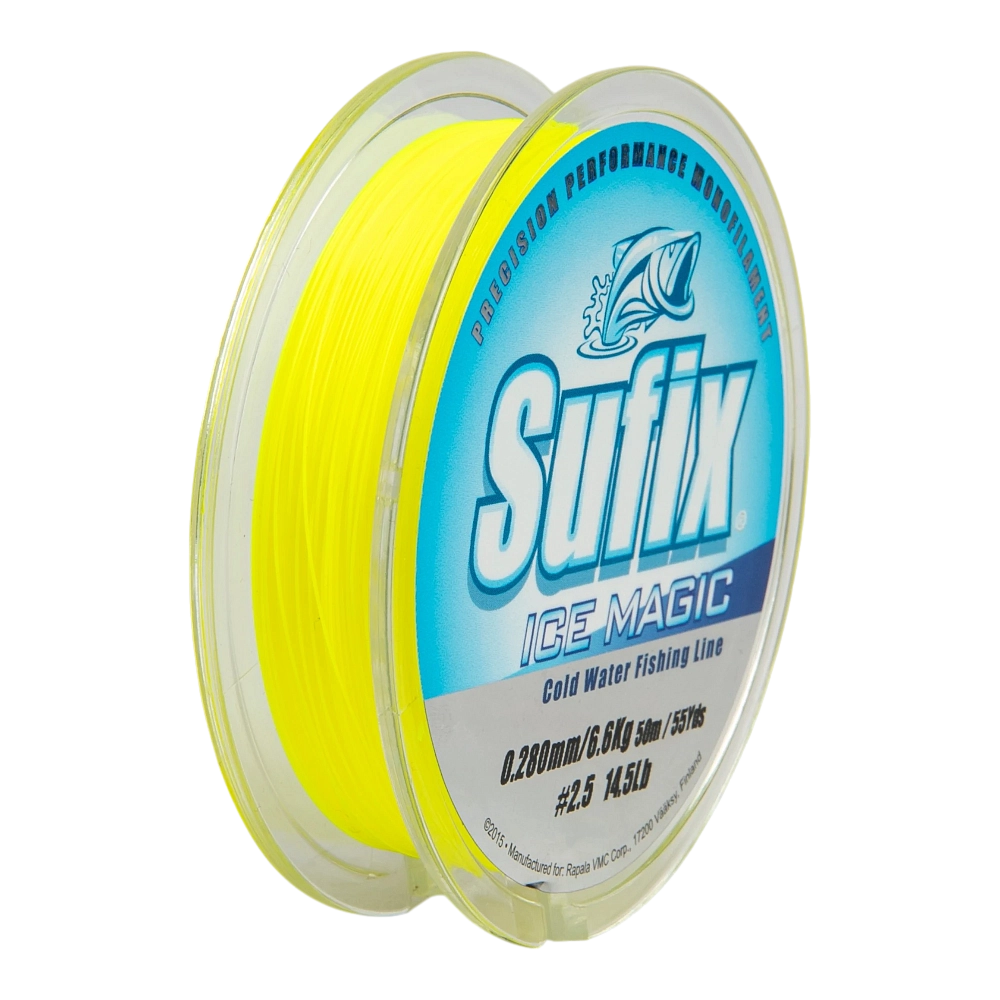 Леска зимняя SUFIX Ice Magic 50 м желтая 0,280 мм 6,6 кг. Фото №3 Леска зимняя SUFIX Ice Magic 50 м желтая 0,280 мм 6,6 кг. Фото №3