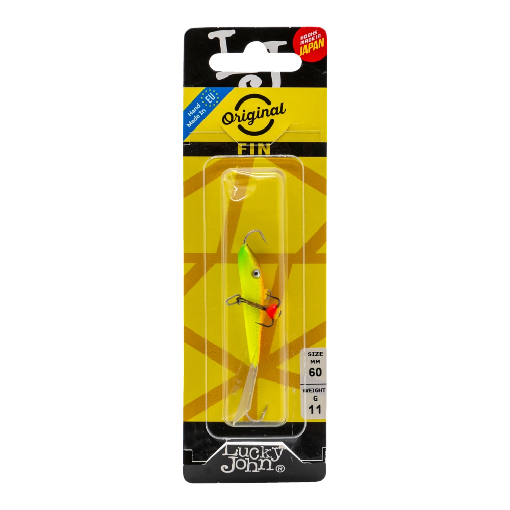 Балансир Lucky John FIN 60мм, 11гр, цвет (57) с тройником. Фото №1 Балансир Lucky John FIN 60мм, 11гр, цвет (57) с тройником. Фото №1