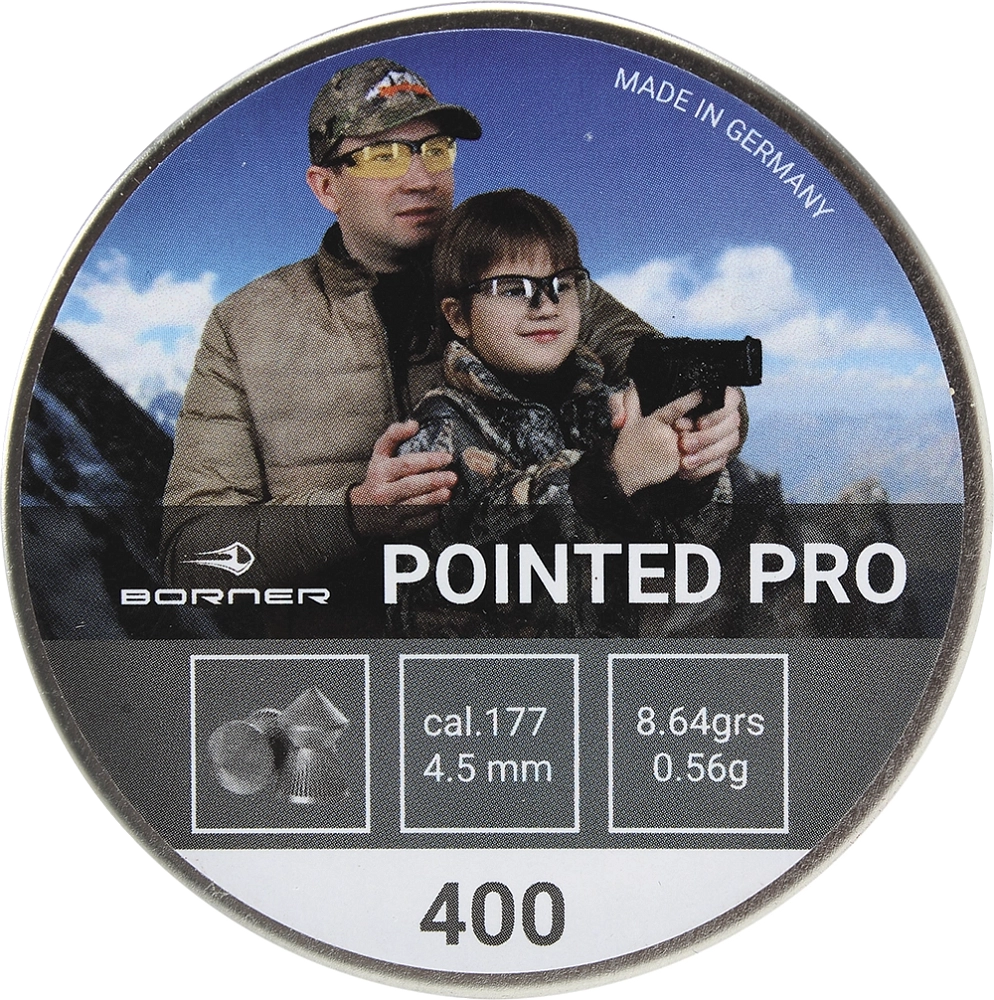 Пуля пневматическая Borner "Pointed Pro", 4,5 (400 шт.) 0,56гр.. Фото №2 Пуля пневматическая Borner "Pointed Pro", 4,5 (400 шт.) 0,56гр.. Фото №2