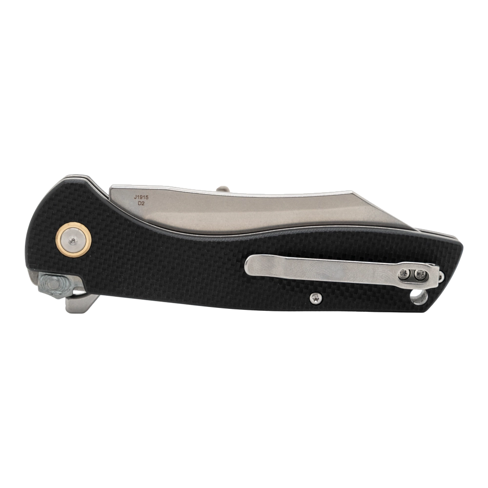 Нож складной CJRB Kicker, клинок D2, рукоять черный G10. Фото №4 Нож складной CJRB Kicker, клинок D2, рукоять черный G10. Фото №4