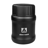Термос "Арктика", для еды вакуумный, бытовой 0.5 л, (чёрный)