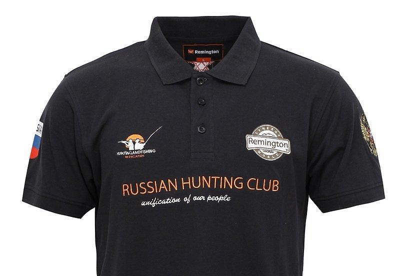 Футболка Remington Men’s Short Sleeve Polo Black R- Neck Tshirt р. 2XL. Фото №3